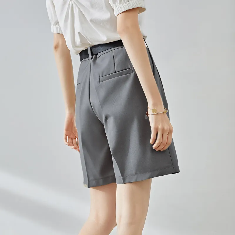 NAWAIN Casual Shorts Women's Gray-2