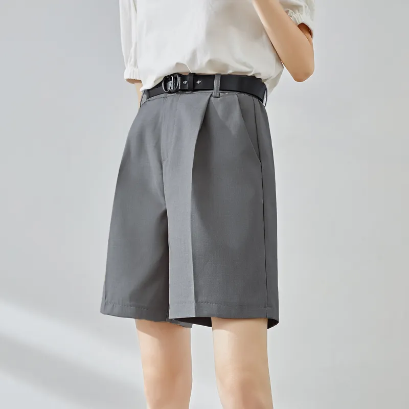 NAWAIN Casual Shorts Women's Gray-3