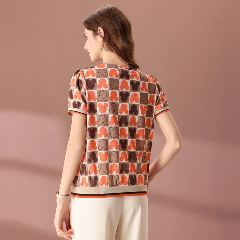 FENHONGMALI Shirt Women's Orange-2