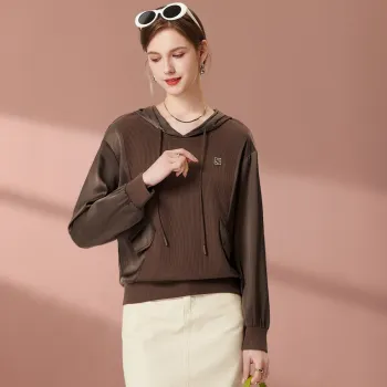 FENHONGMALI Sweatshirt Women's Coffee