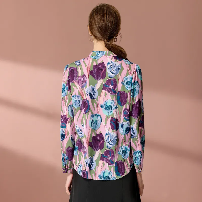 FENHONGMALI Shirt Women's Purple-0