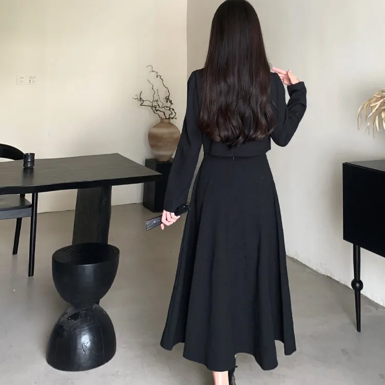 GULIANFEI Skirt Set Women's Black-1