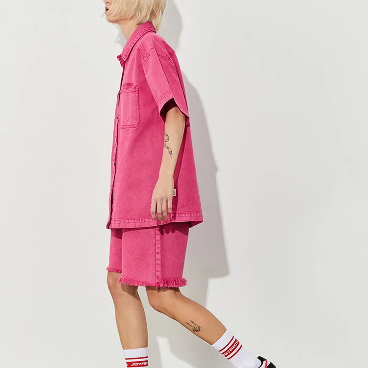 JOYRICH Denim Shorts Women's Rose Red-2