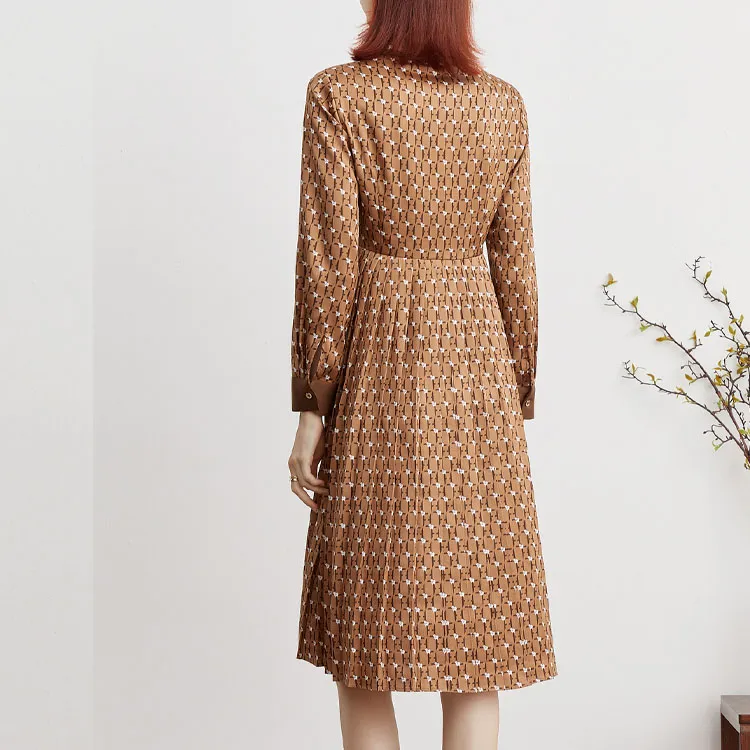 FINITY Long Sleeved Dresses Women's Caramel-3