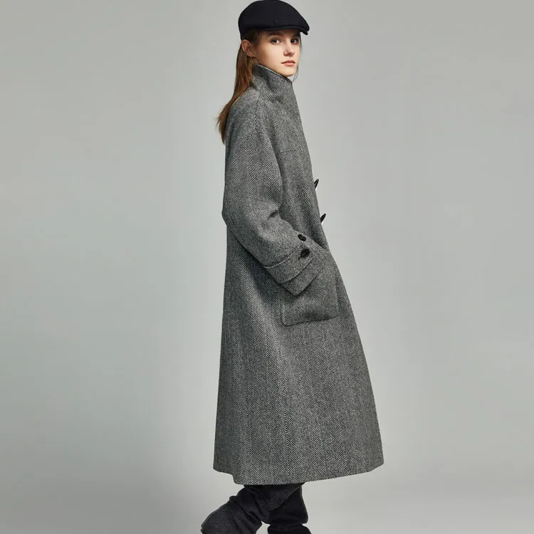 ELLE Coats Women's Herringbone-3