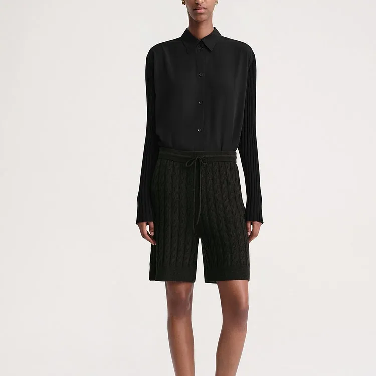 TOTEME Cable knit Shorts-1