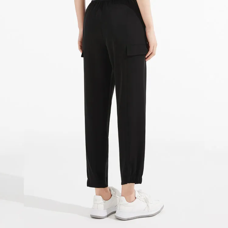 JZ. ANNAKRO Cargo Pants Women's Plain Black-2