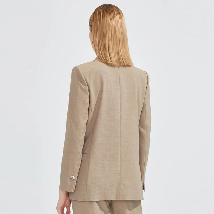 JZ Juzui Business Suit Women's Beige Coffee-2