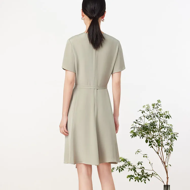 JZ Juzui Short Sleeved Dress Women's Light Green-1