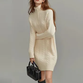 【dme】 Long Sleeved Dresses Women's Beige