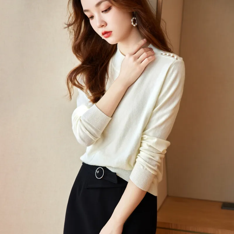 MT Knitwear Women's White-3