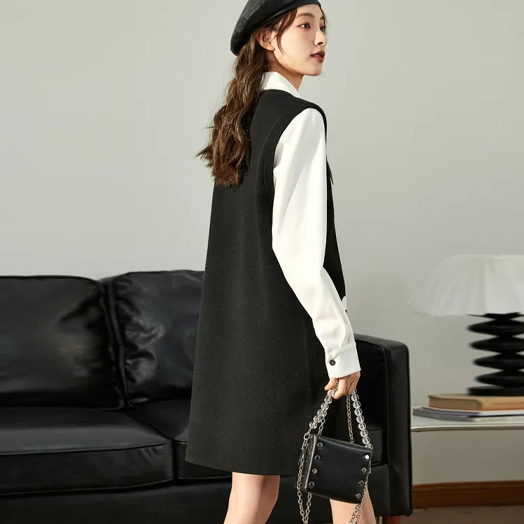 Tonlion Long Sleeved Dresses Women's Black-3