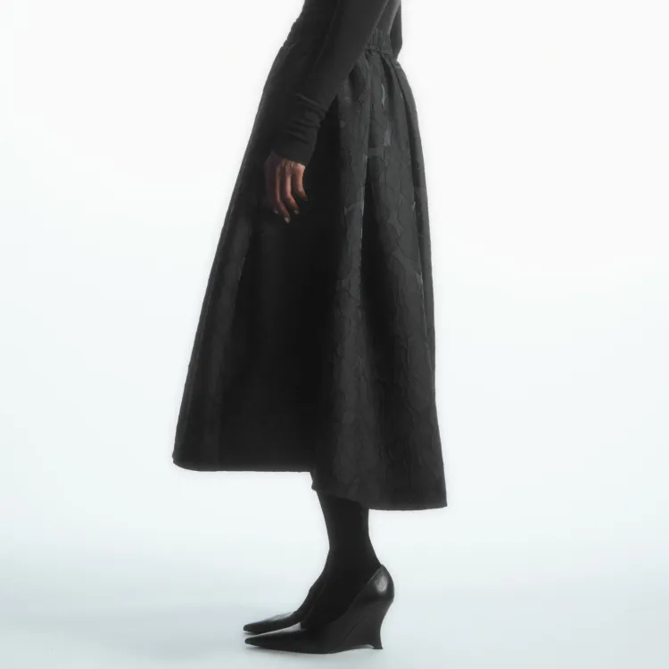 COS Casual Long Skirt Women's Black-3