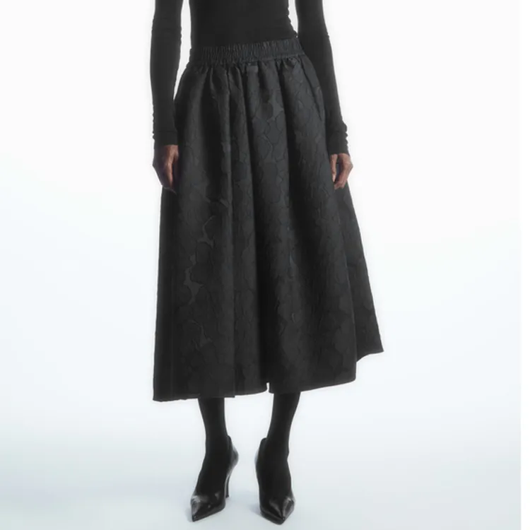COS Casual Long Skirt Women's Black-1