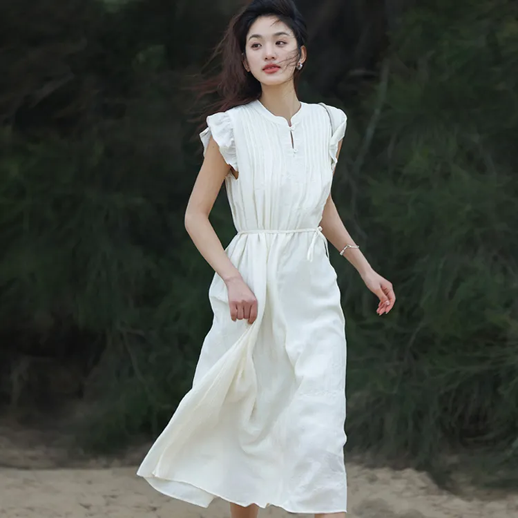 【dme】 Sleeveless Dress Women's Milk White-1