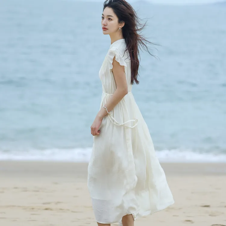 【dme】 Sleeveless Dress Women's Milk White-2