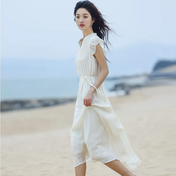 【dme】 Sleeveless Dress Women's Milk White-3