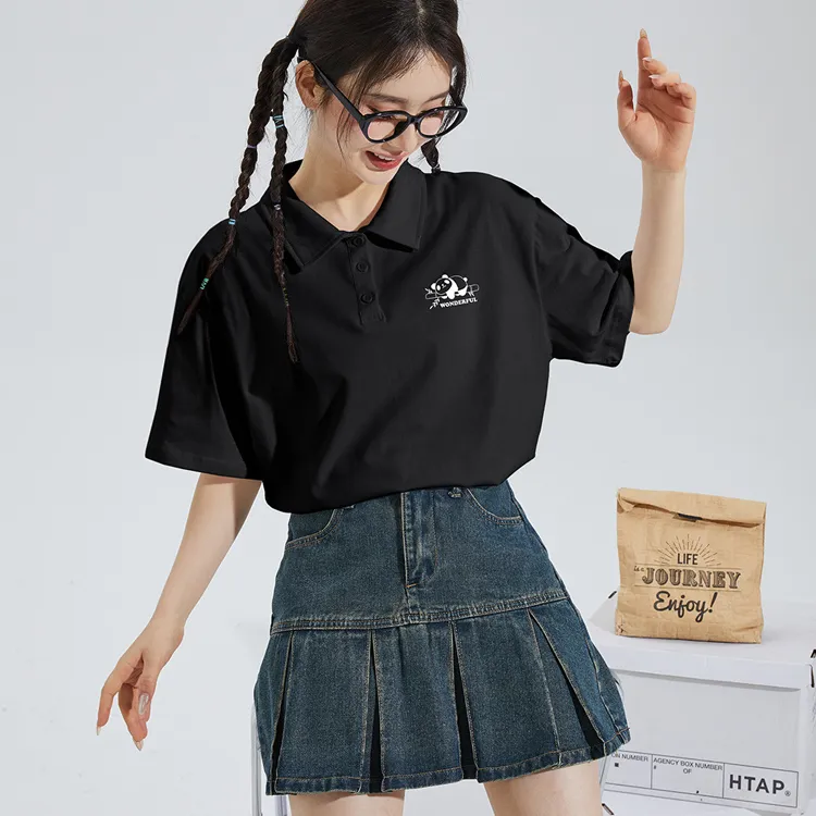 Tonlion Polo Shirt Women's Black-3