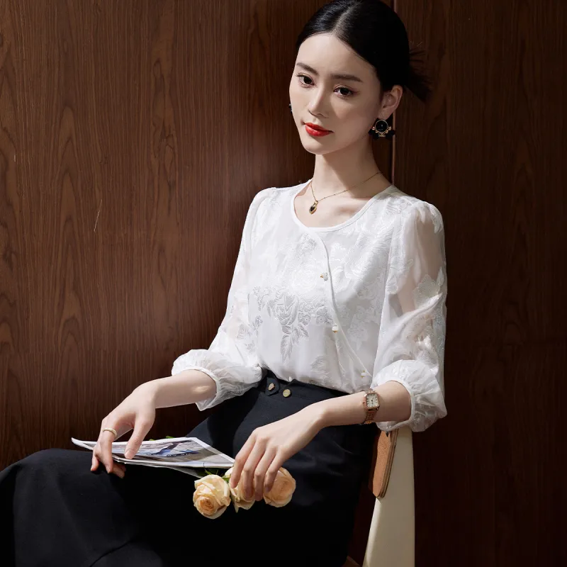 Hang Yi Court SS24 Shirt Women's White-4