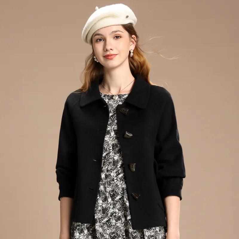 FENHONGMALI Coats Women's Black-1