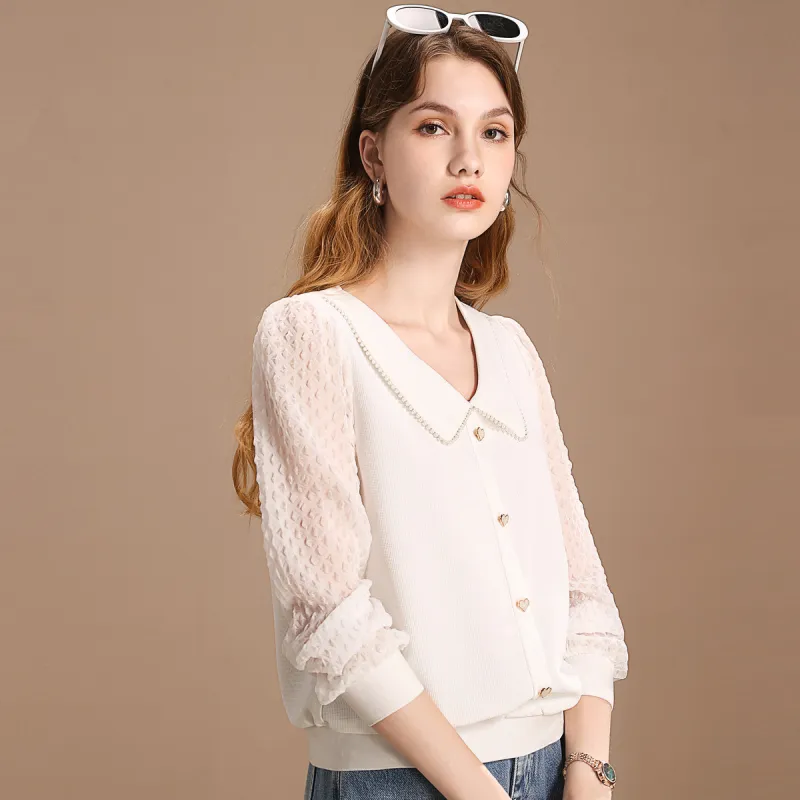 FENHONGMALI Shirt Women's White-3