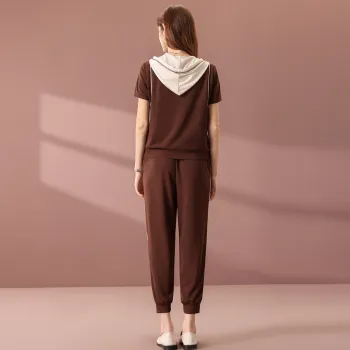 FENHONGMALI Casual Suit Women's Coffee
