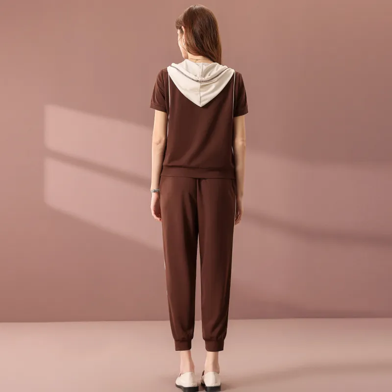 FENHONGMALI Casual Suit Women's Coffee-0
