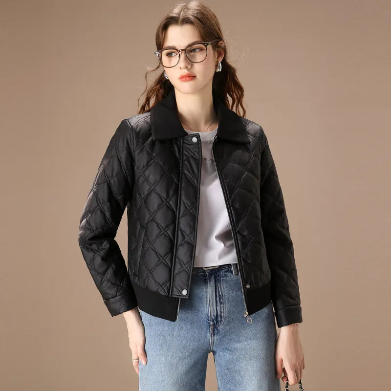 FENHONGMALI Puffer Jacket Women's Black-1