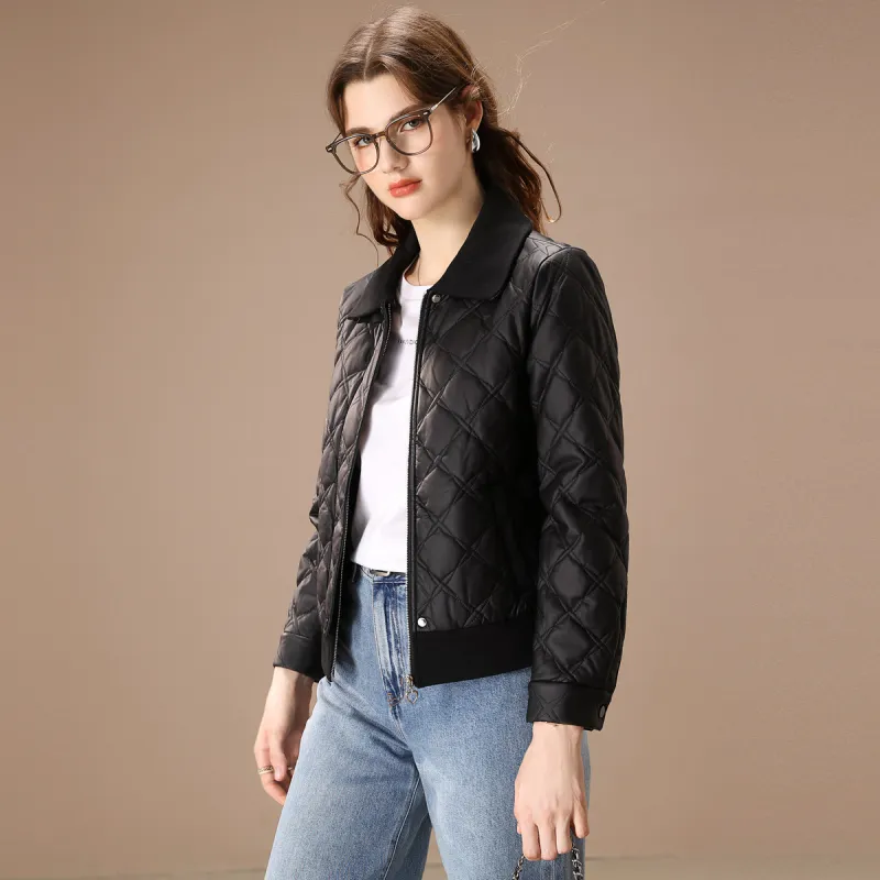 FENHONGMALI Puffer Jacket Women's Black-3