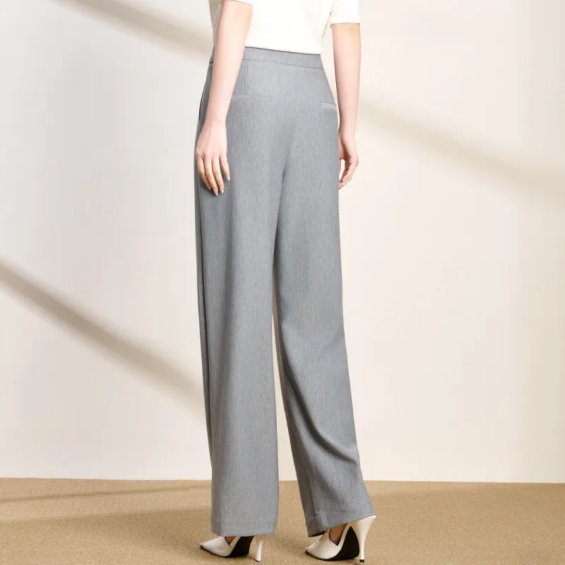 FENHONGMALI Casual Pants Women's Gray-3