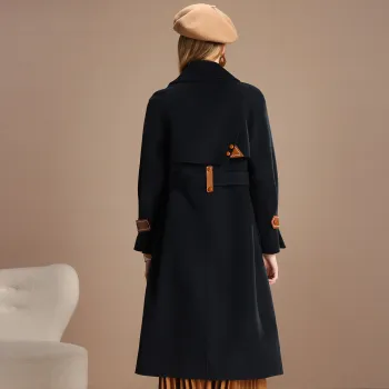 FENHONGMALI Coats Women's Ocean Blue White