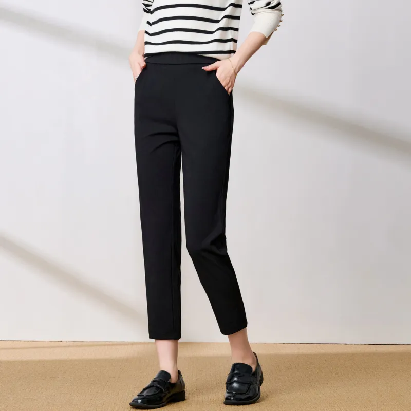 FENHONGMALI Casual Pants Women's Black-1