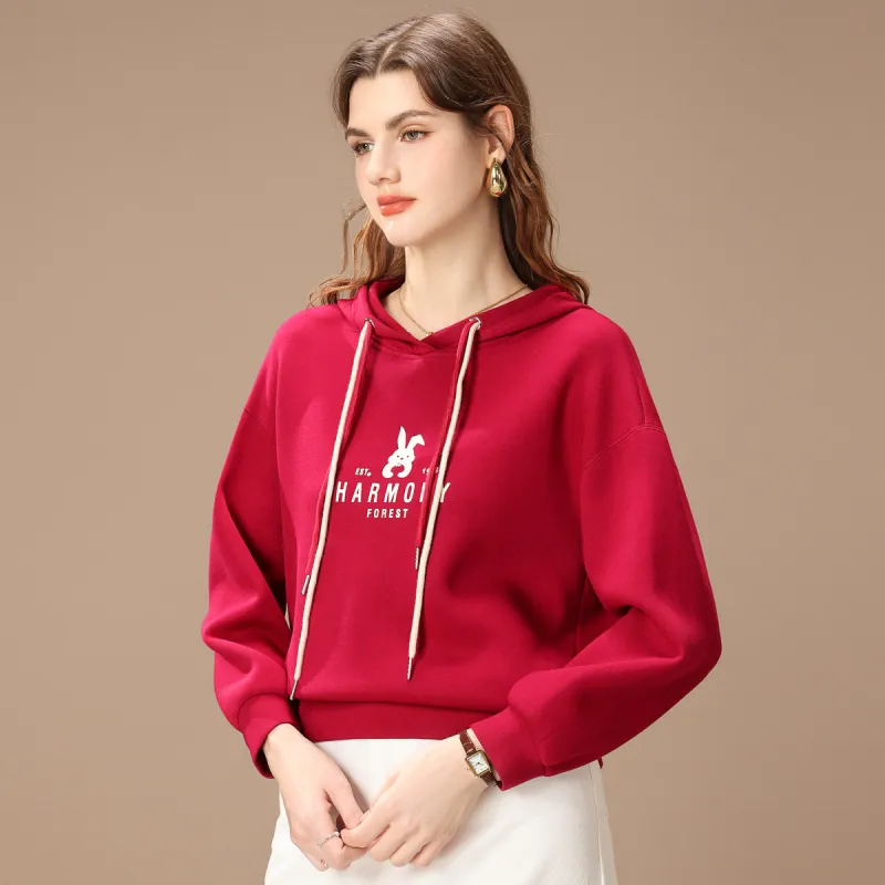 FENHONGMALI Sweatshirt Women's Watermelon Red-4