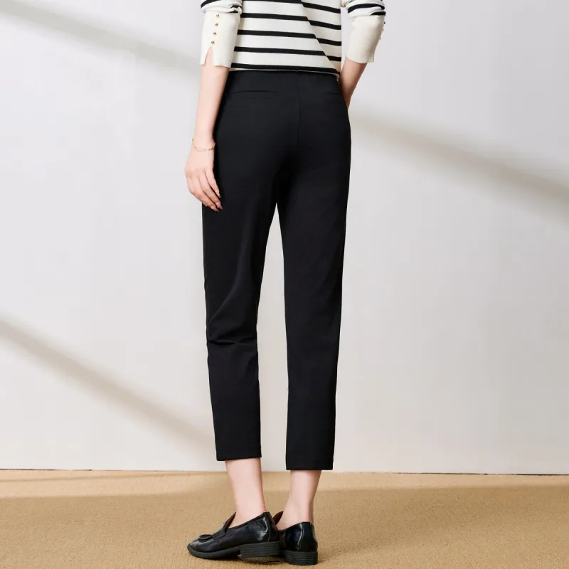 FENHONGMALI Casual Pants Women's Black-3
