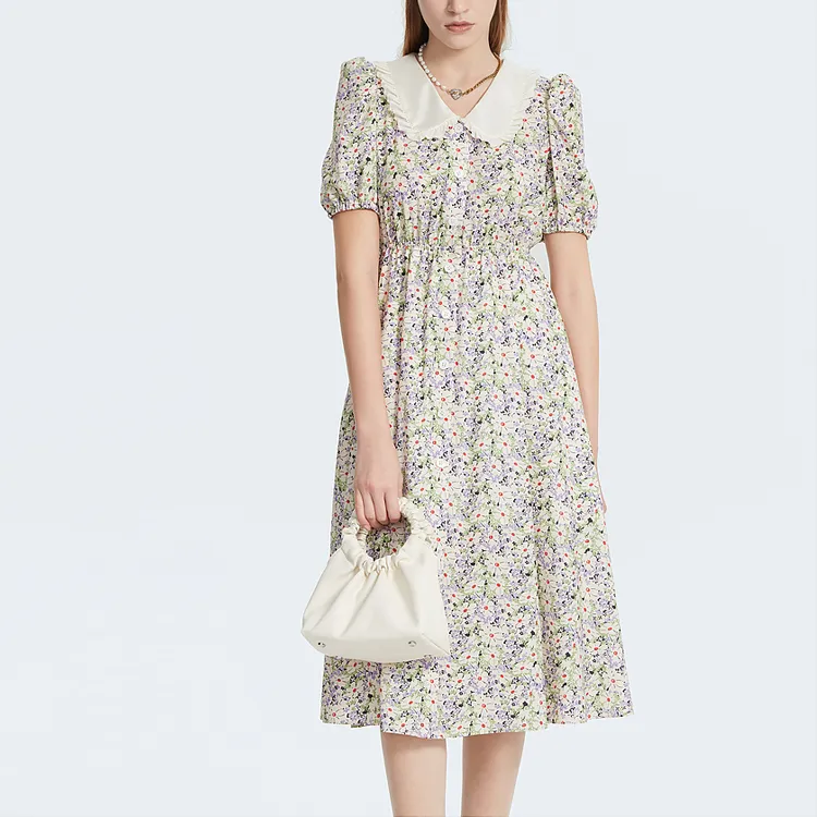 AIVEI Short-Sleeved Dresses Women's Green/4200-1