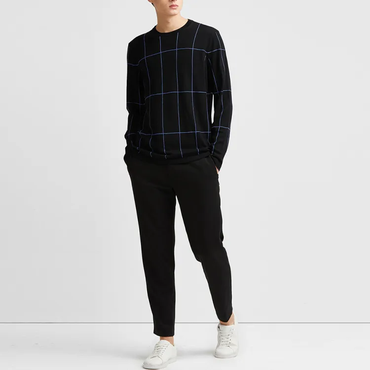 THEORY Sweater Men's Black/Blue-1