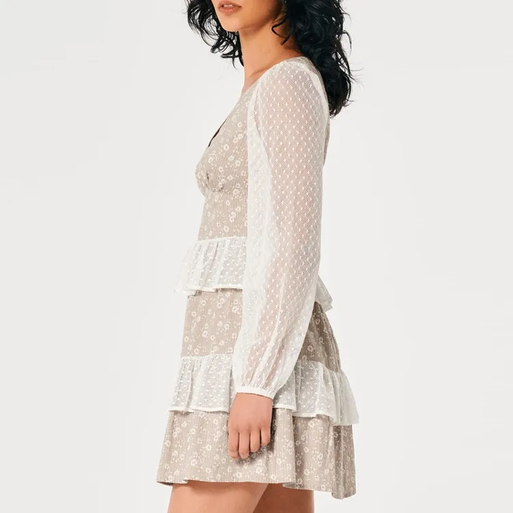 Hollister Long-Sleeved Dresses Women's Light Brown-3