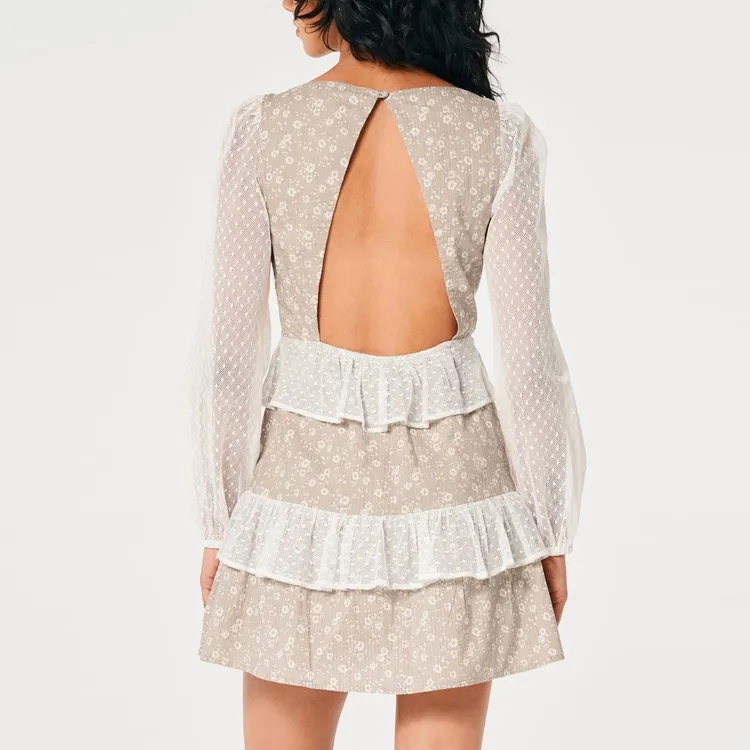 Hollister Long-Sleeved Dresses Women's Light Brown-2