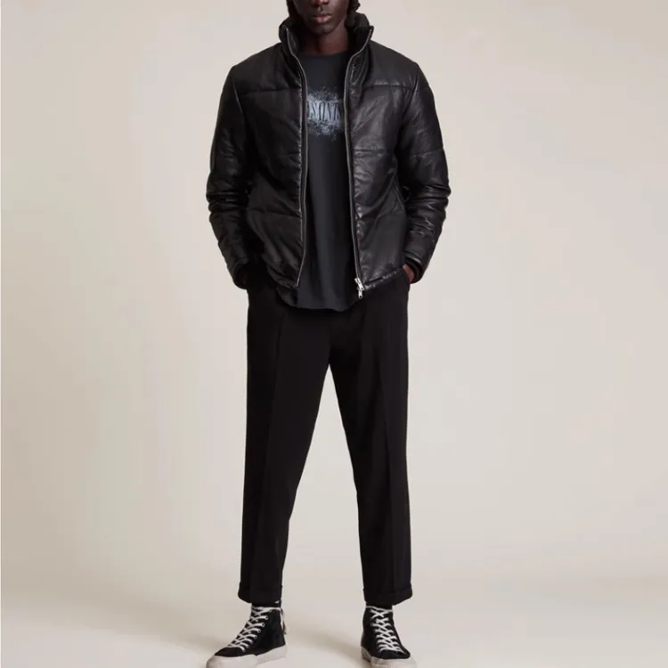 ALLSAINTS Leather Jacket Men's Black-2
