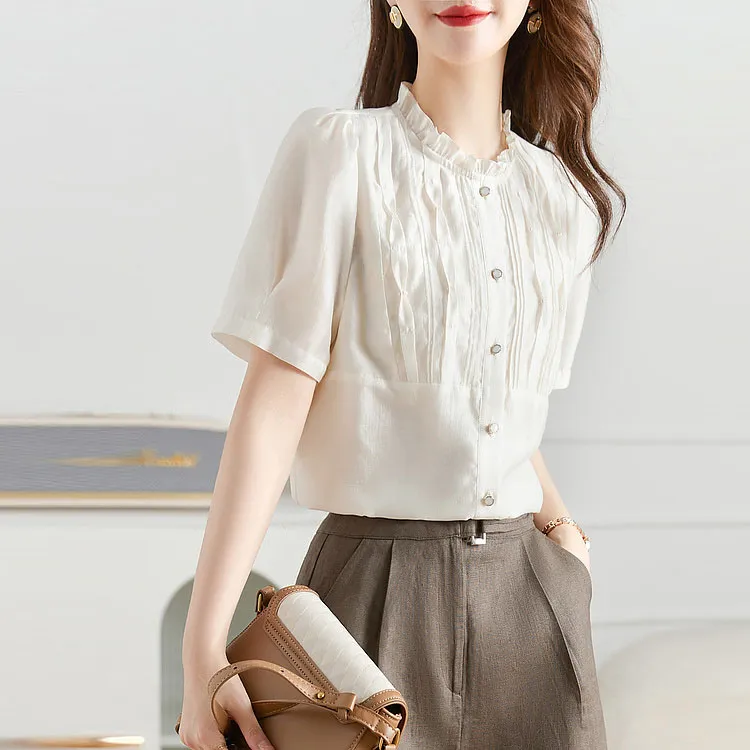 Like The Age Of Water Shirt Women's Beige-3