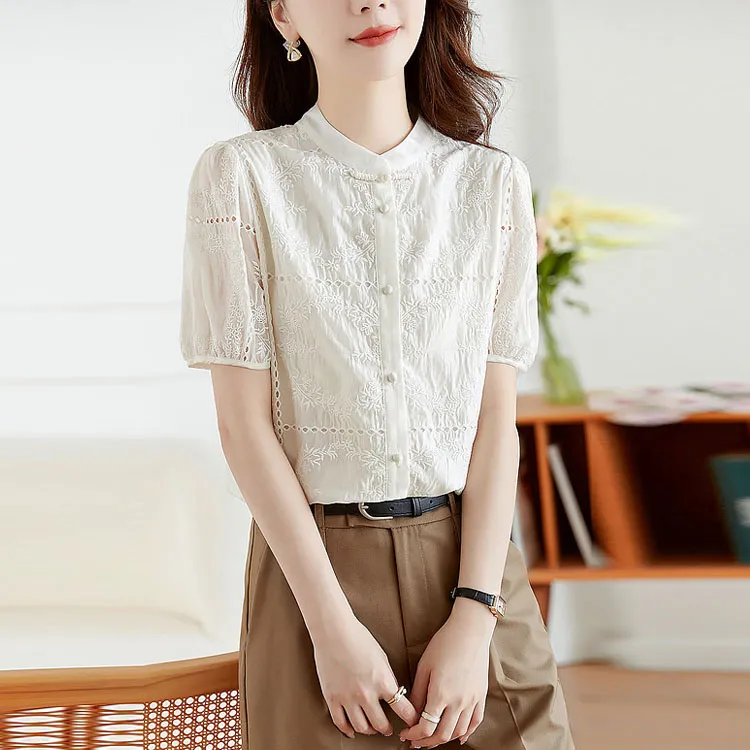 Like The Age Of Water Shirt Women's Beige-1