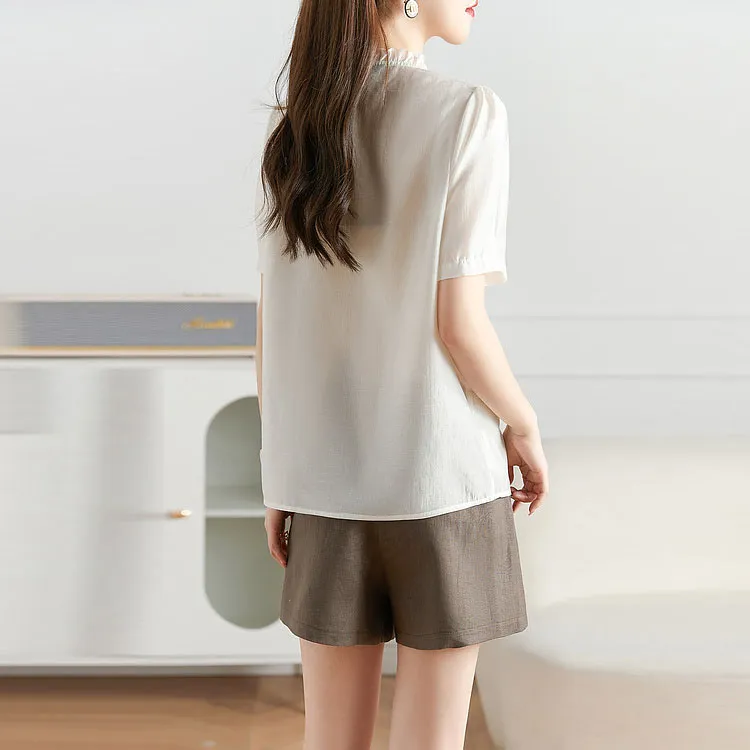 Like The Age Of Water Shirt Women's Beige-2