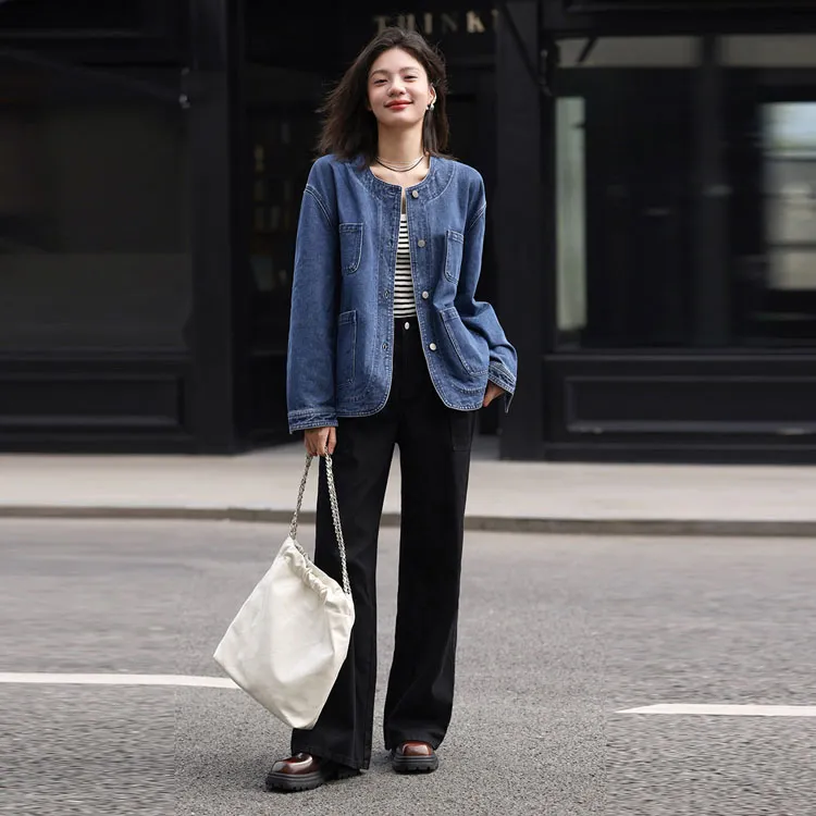 Demana Denim Jacket Women's Medium Blue-1