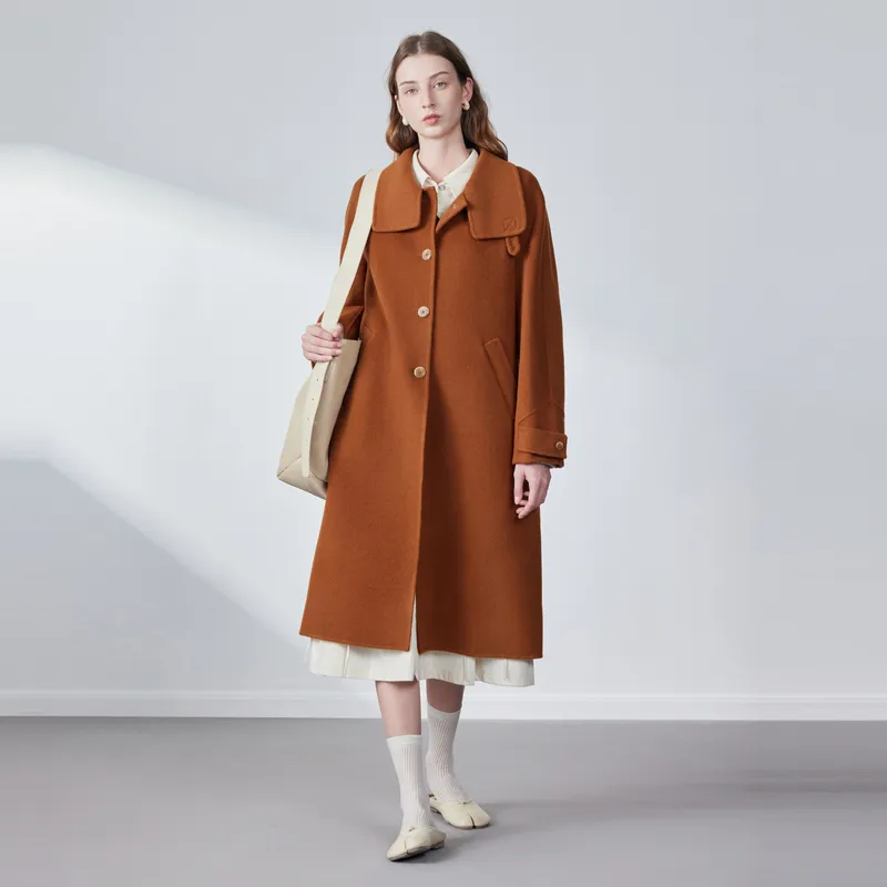 MSLAN Coats Women's Caramel-1