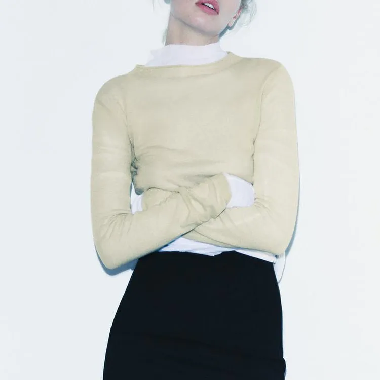 ZARA Sweater Women's Light Green-3