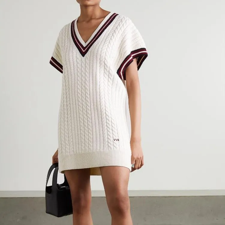 Victoria, Victoria Beckham Short-Sleeved Dresses Women's White-2