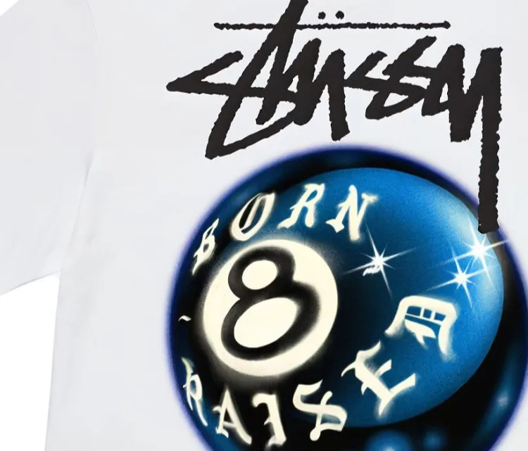 Stussy Born X Raised 8 Ball Tee XXL - POIZON Stussy Born X Raised 8 Ball Tee XXL - POIZON