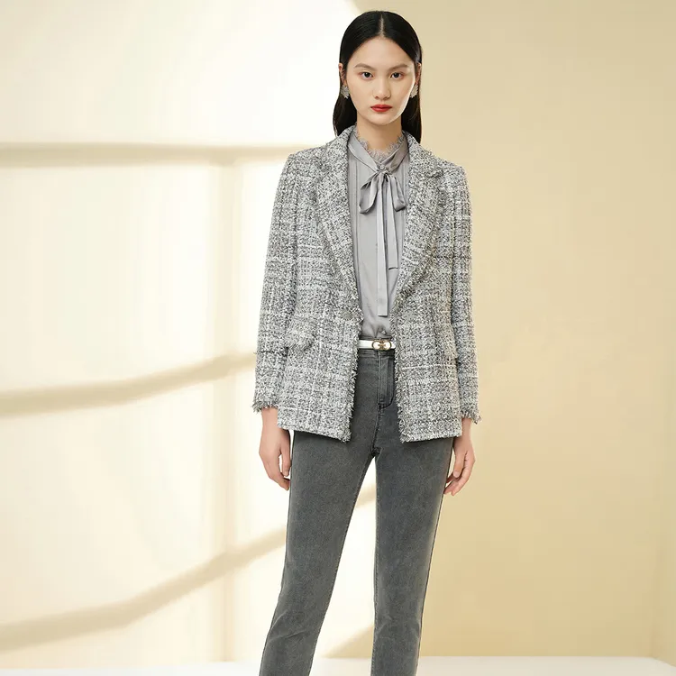 JZ. ANNAKRO Business Suit Women's Slate Silver Gray-1