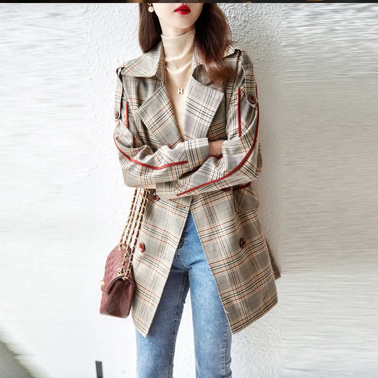 【dme】 Trench Coat Women's Dark Red-3