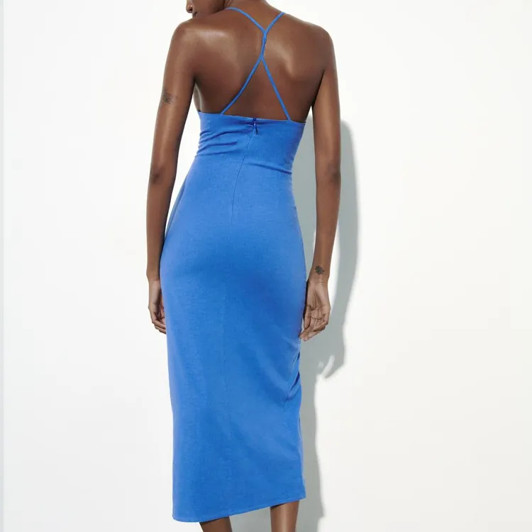 ZARA Slip Dresses Women's Dark Blue-2